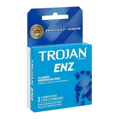 Trojan, Enz Lubricated Latex Condoms, 3 Each Trojan