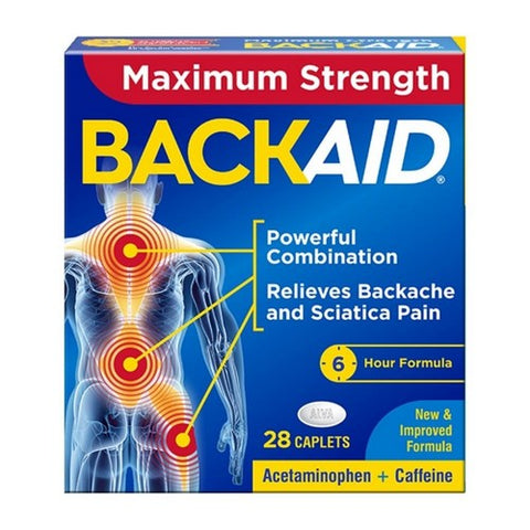 Backaid, Maximum Strength Backache Pain Relief, 28 Tabs Backaid