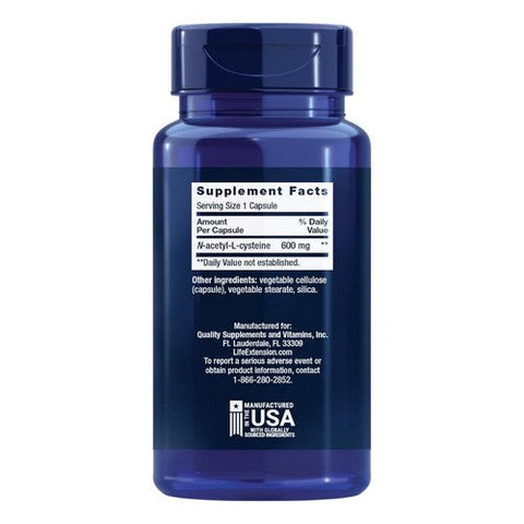 Life Extension, N-Acetyl-L-Cysteine, 600 Mg, 60 Caps Life Extension