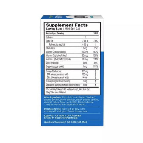 Bausch + Lomb, Ocuvite Adult 50+ Mini, 90 Softgels Bausch + Lomb
