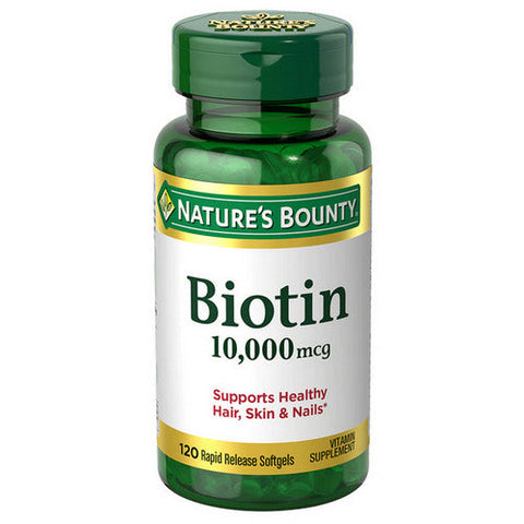 Nature's Bounty, Biotin, 10,000 Mcg, 120 Softgels Nature's Bounty