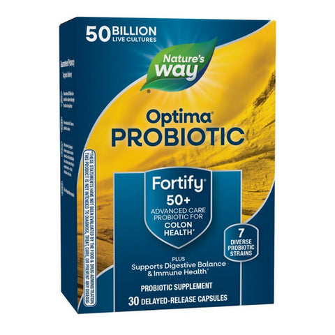 Fortify Optima Adult 50+ 50 Billion Probiotic 30 Caps by Nature's Way