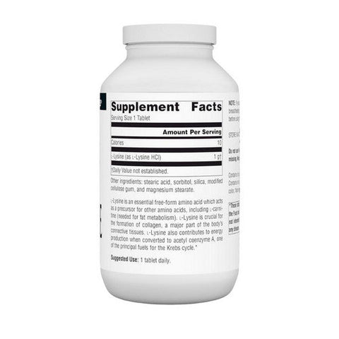 Source Naturals, L-Lysine, 1,000 mg, 200 Tabs Source Naturals