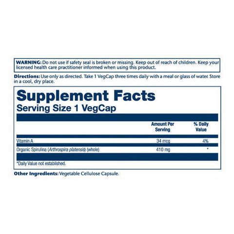 Solaray, Spirulina, 410 mg, 100 Caps Solaray