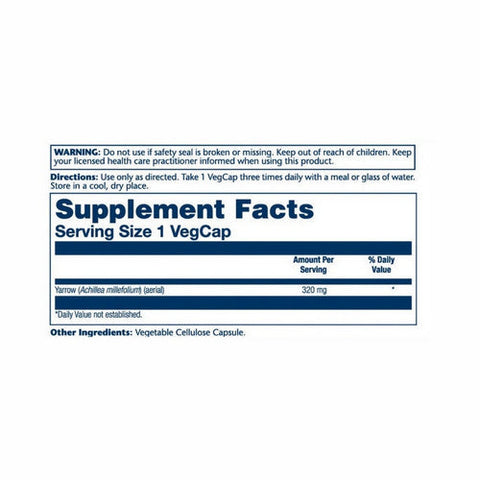 Solaray, Yarrow, 320 mg, 100 Caps Solaray