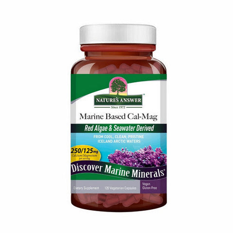 Nature's Answer, Marine Based Calcium And Magnesium, 250 / 125 Mg, 120 Veg Caps Nature's Answer