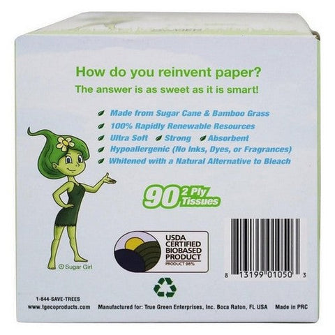 Green Forest, Face Tissue Cube Tree Less, 90 Count(Case Of 30) Green Forest