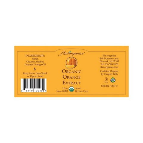 Flavorganics, Organic Orange Extract, 2 Oz Flavorganics