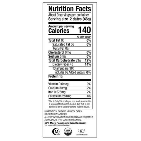 Natural Delights, Pitted Medjool Dates, 12 Oz(Case Of 12) Natural Delights