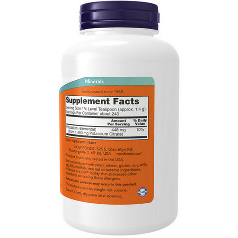 Now Foods, Potassium Citrate Pure Powder, 12 Oz Now Foods