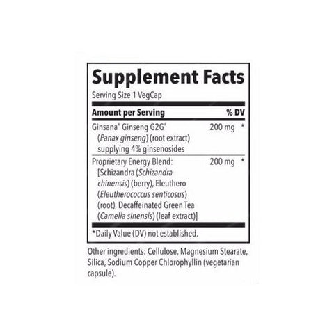 Body Gold, Ginsana Energy Caffeine Free, 30 Veg Caps Body Gold