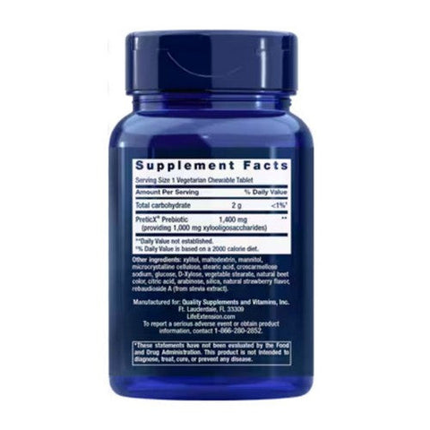 Life Extension, Florassist Prebiotic  Straberry, 60 Chewable Tabs Life Extension