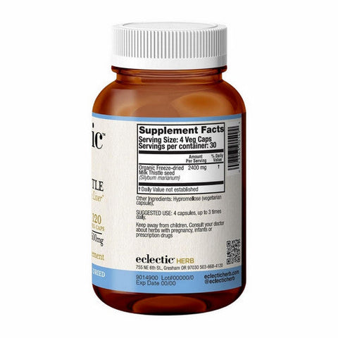 Eclectic Herb, Milk Thistle, 600 Mg, 120 Veg Caps Eclectic Herb