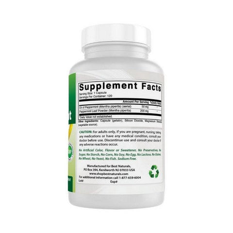 Best Naturals, Oil Of Peppermint, 350 Mg, 120 Caps Best Naturals