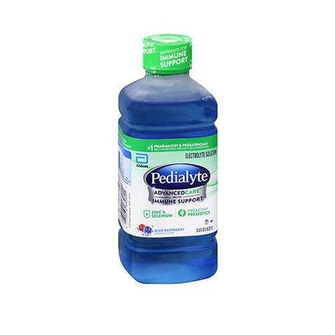 Pedialyte, Advanced Care With Immune Support Electrolyte Solution Blue Raspberry, 33.8 Oz Pedialyte