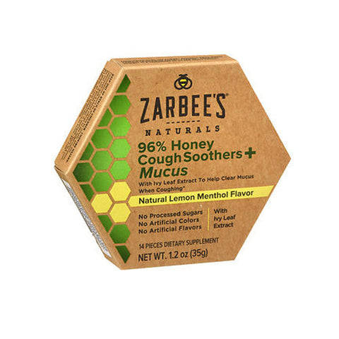 Zarbees, Naturals 96% Honey Cough Soothers + Mucus, 14 Each Zarbees