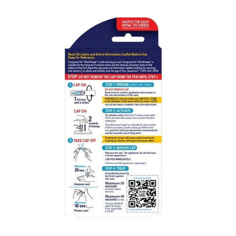 Compound W, Nitrofreeze Wart Remover With Non-Prescription Nitrous Oxide, 5 Applications