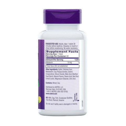 Natrol, Fast Dissolve Melatonin Citrus Punch, 10 mg, Citrus 60 Tabs Natrol