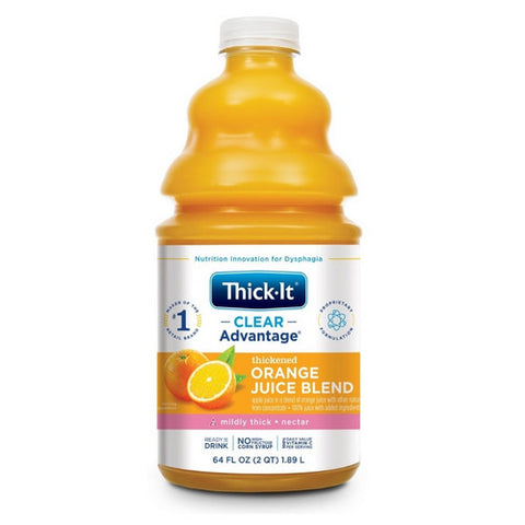 Kent Precision Foods, Thickened Beverage Thick-It  AquaCareH2O  64 oz. Container Bottle Orange Flavor Ready to Use Nectar, Count of 4 Kent Precision Foods