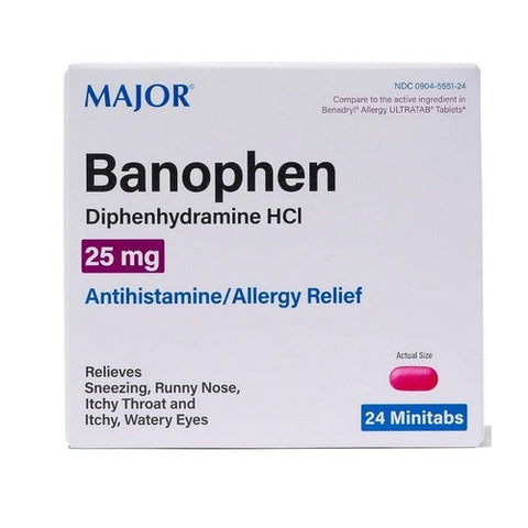 Major Pharmaceuticals, Banofen, 25mg, 24 Tabs Major Pharmaceuticals
