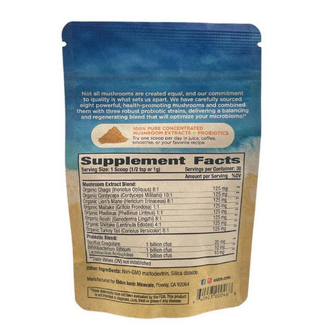 Eidon Ionic Minerals, SuperBiome Mushroom & Probiotic Powder, 1.08 Oz Eidon Ionic Minerals