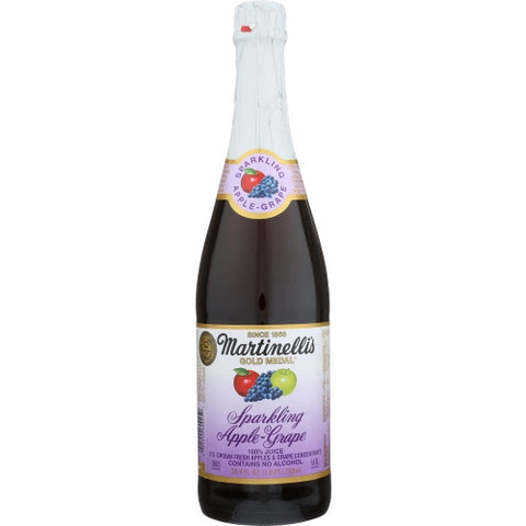 Juice Sprklng Apple Grape Case of 12 X 25.4 Oz by Martinellis