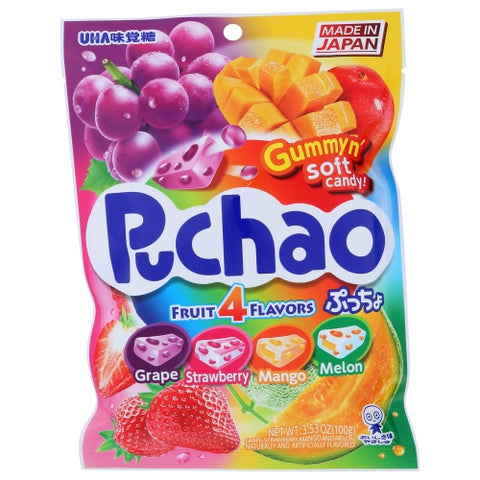 Candy Puchao Mix Fruit 3.53 Oz (Case Of 6) by Uha Mikakuto