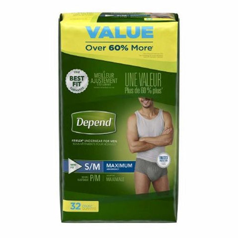 Male Adult Absorbent Underwear Pack of 26 by Kimberly Clark