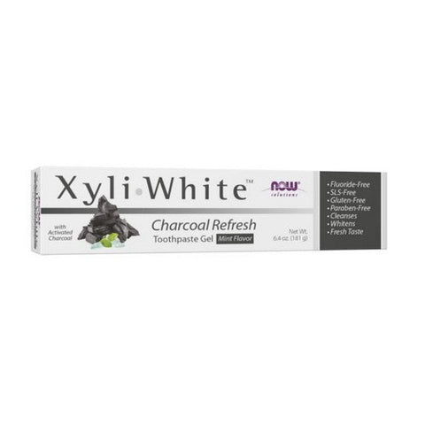 Now Foods, XyliWhite Charcoal Refresh Toothpaste Gel, Mint 6.4 Oz Now Foods