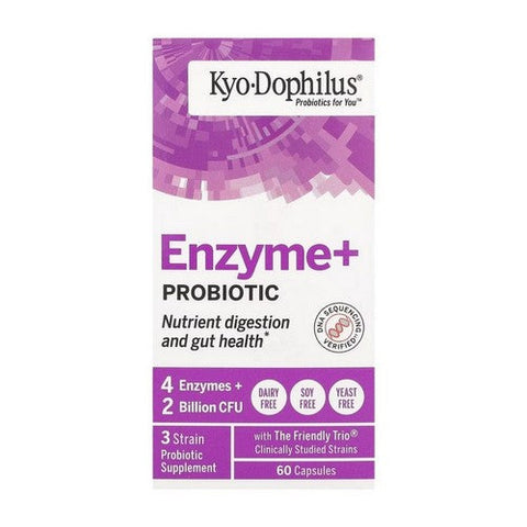 Kyolic, Kyo-Dophilus Probiotics Plus Enzymes Digestive Support, 60 Caps Kyolic