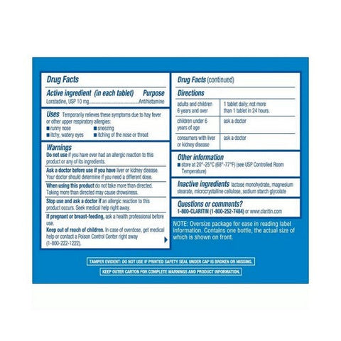 Bayer, Claritin Non-Drowsy Loratadine Antihistamine, 100 Tabs Bayer