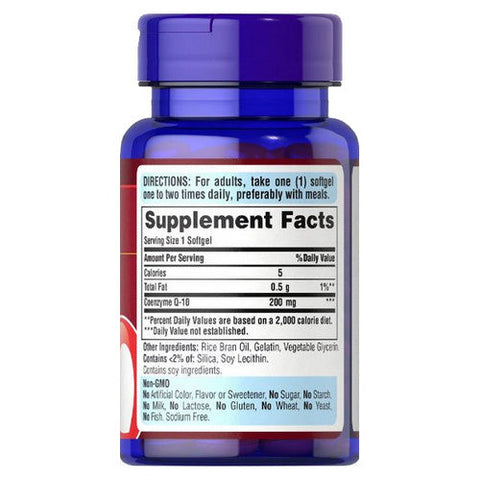 Puritan's Pride, CoQ-10, 200 mg, 30 Rapid Release Softgels Puritan's Pride