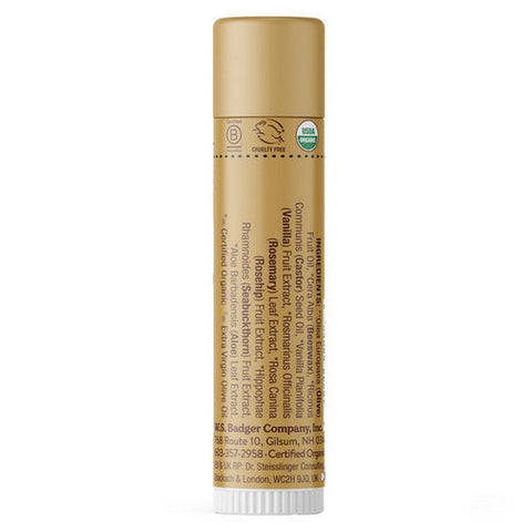 Badger Balm, Vanilla Madagascar Lip Balm Stick, .15 Oz Badger Balm