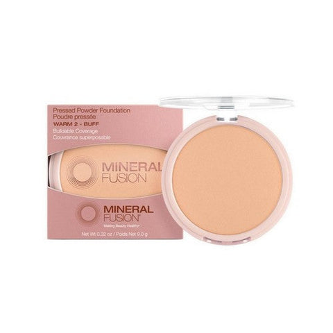 Mineral Fusion, Pressed Powder Foundation Warm 2 Buff, 0.32 Oz