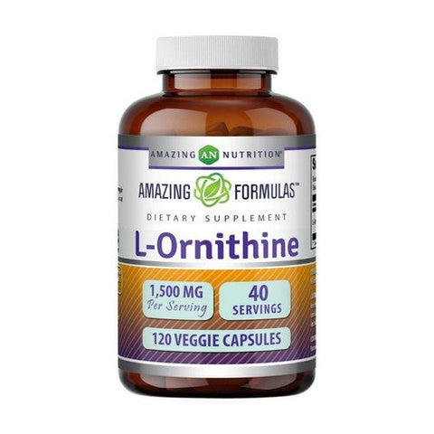 Amazing Nutrition, Amazing Formulas L-Ornithine, 1500 mg, 120 Caps Amazing Nutrition