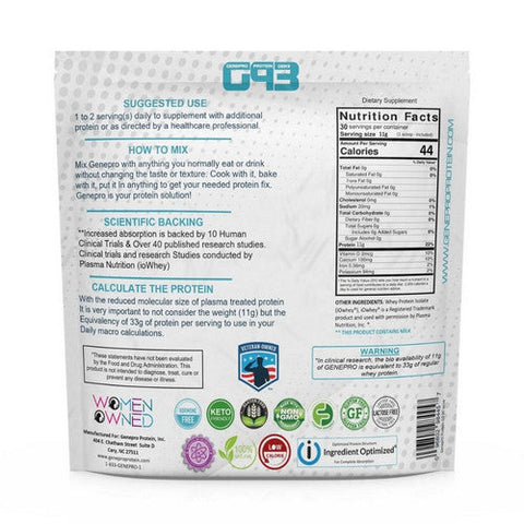 Genepro Protein, Original Protein Unflavored, 325 Grams Genepro Protein