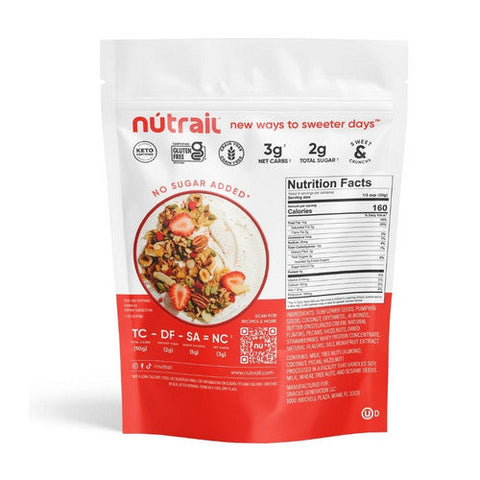 Nutrail, Keto Vanilla Strawberry Nut Granola, 8 Oz(Case Of 6) Nutrail