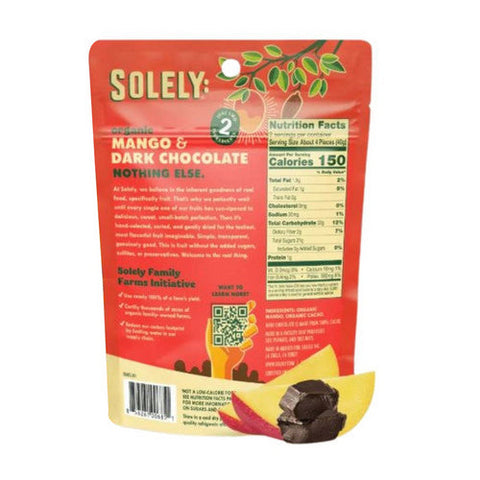 Solely, Organic Dried Fruit Mango Strips, 2.8 Oz(Case Of 8) Solely