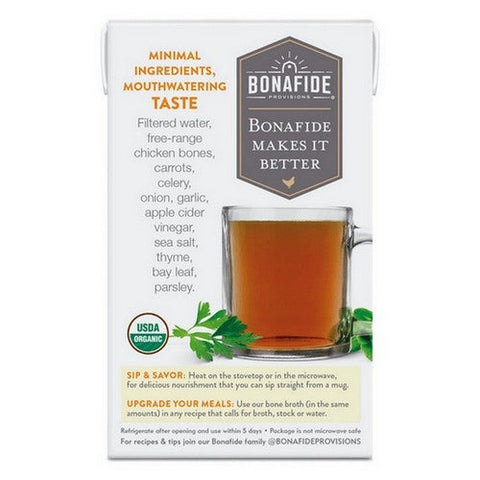 Bonafide Provisions, Organic Chicken Bone Borth Dry, 16.9 Oz(Case Of 6) Bonafide Provisions