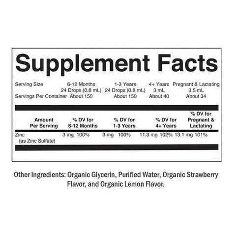 MaryRuth's, Organic Ionic Zinc Lemon Strawberry, 4 Oz MaryRuth's
