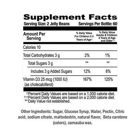 Human Beanz, Kids Vitamin D3 Strawberry Blast, 120 Count Human Beanz