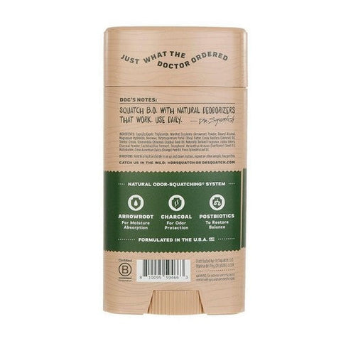 Dr. Squatch, Men'S Natural Deodorant Stick Aluminum Free Pine Tar, 2.65 Oz Dr. Squatch