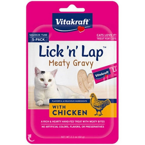 Quiko, Vitakraft Lick N' Lap Meaty Gravy Cat Treats, 2.1 Oz, Chicken Quiko