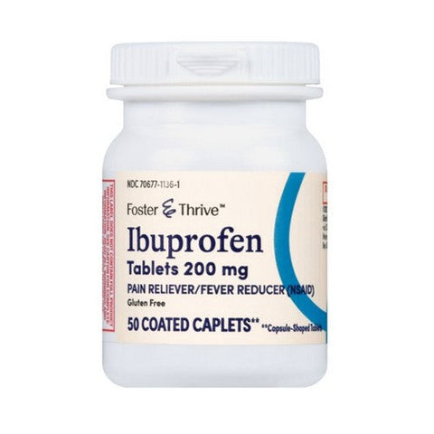 Foster And Thrive, Ibuprofen Coated, 200 Mg, 50 Caps Foster And Thrive