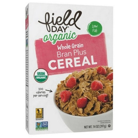 Field Day, Organic Whole Grain Bran Plus Cereal, 14 Oz (Case Of 10) Field Day