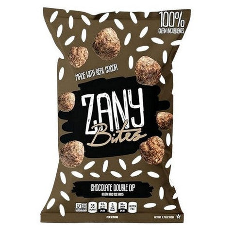 Zany Bites, Chocolate Double Dip Rice Snack, 1.75 Oz (Case Of 5) Zany Bites
