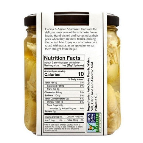 Cucina & Amore, Artichoke Hearts Whole in Brine, 14.5 Oz (Case Of 6) Cucina & Amore