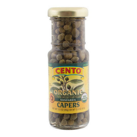 Cento, Organic Non Pareil Capers, 3.5 Oz (Case Of 12) Cento