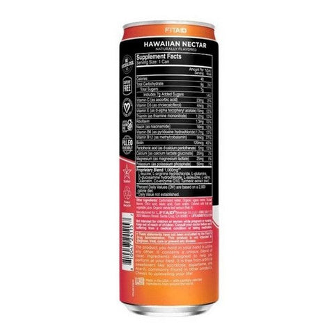 Lifeaid Beverage, Hawaiian Nectar FitAid Energy, 12 Oz (Case Of 12) Lifeaid Beverage