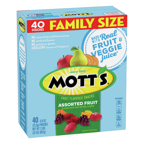 Family Size Assorted Fruit Flavored Snacks 32 Oz (Case Of 4) by Mott's